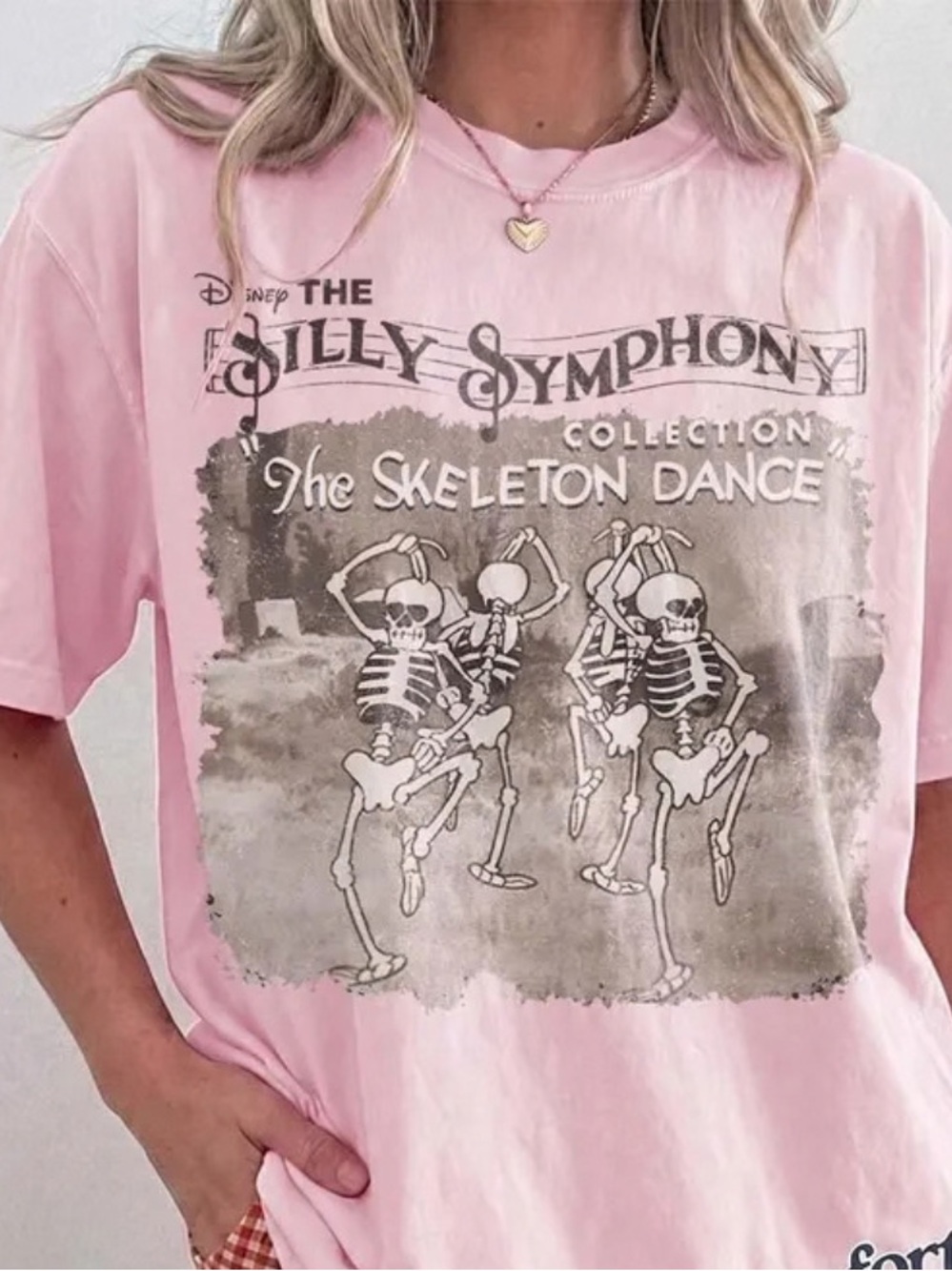 Gildan Pink 'Silly Symphony: The Skeleton Dance' Graphic Tee